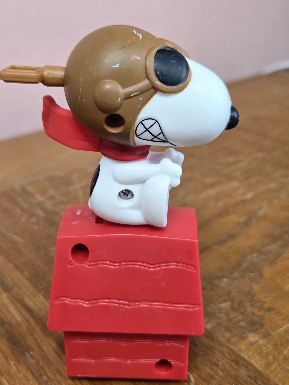 Red & White Pilot Dog Figure on Red Doghouse - Kids Action Toy